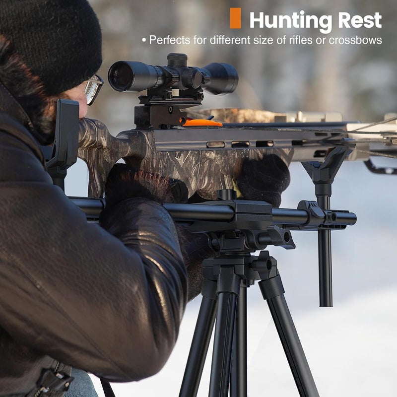 Trakiom Hunting Rests, Shooting Tripod with Dual Frame, Flexible Orientation, Adjustable Height, Shooting Tripod Max Provide Maximum Shooting Stability for Outdoors, Ground Blinds and Hunting - Image 5